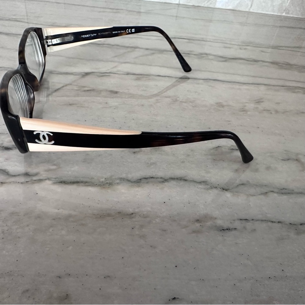 Chanel Brown Rectangular Glasses With Iconic Logo - image 6